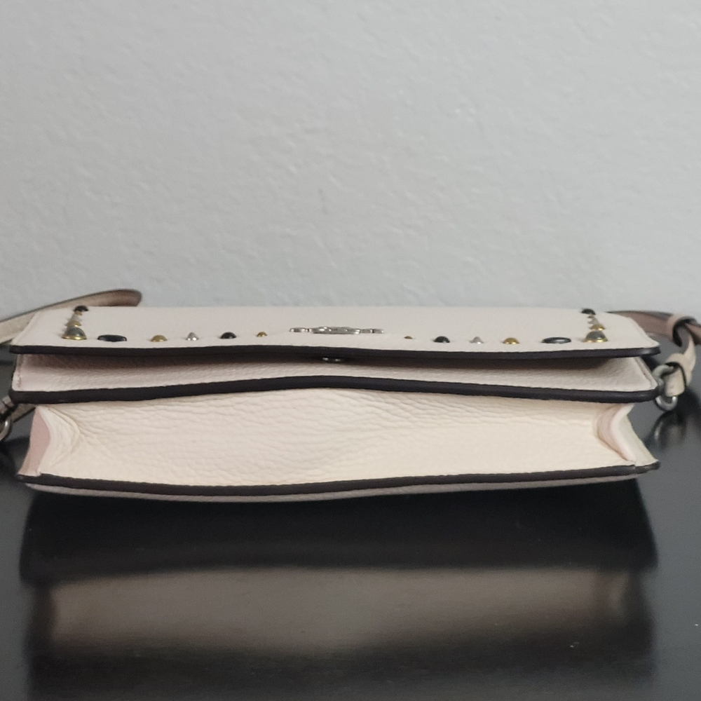Coach Foldover Crossbody Clutch With Prairie Rivets - Picture 6 of 14